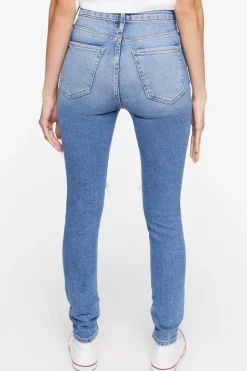 Recycled Cotton Distressed Skinny Jeans