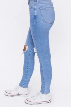 Recycled Cotton Distressed Skinny Jeans
