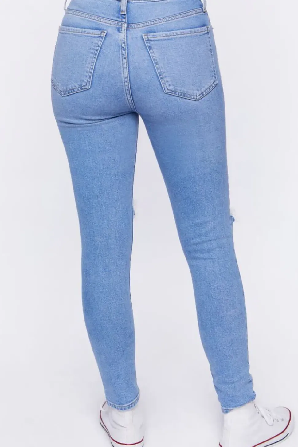 Recycled Cotton Distressed Skinny Jeans