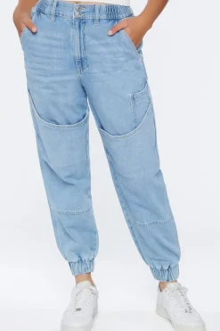 Recycled Cotton High-Rise Denim Joggers