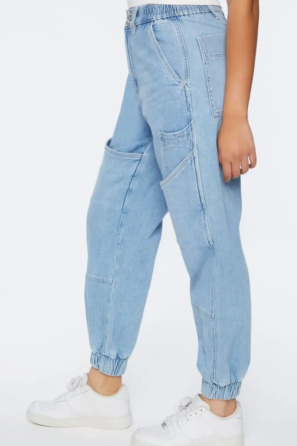 Recycled Cotton High-Rise Denim Joggers