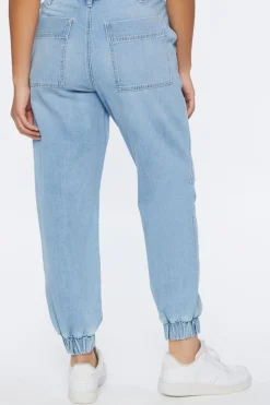 Recycled Cotton High-Rise Denim Joggers