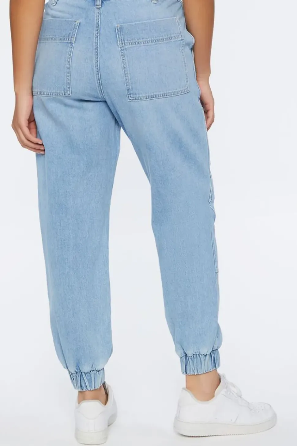 Recycled Cotton High-Rise Denim Joggers