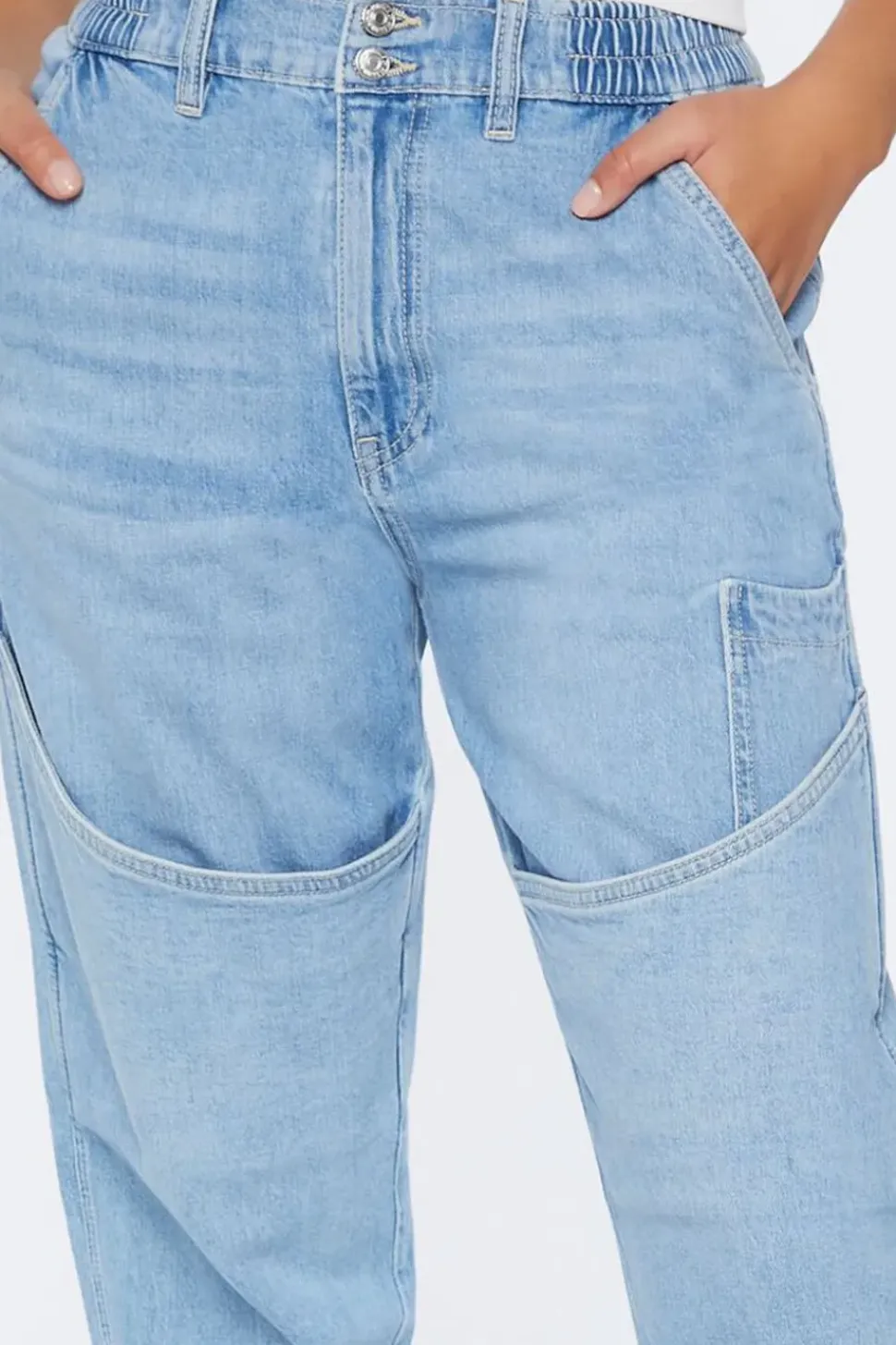 Recycled Cotton High-Rise Denim Joggers