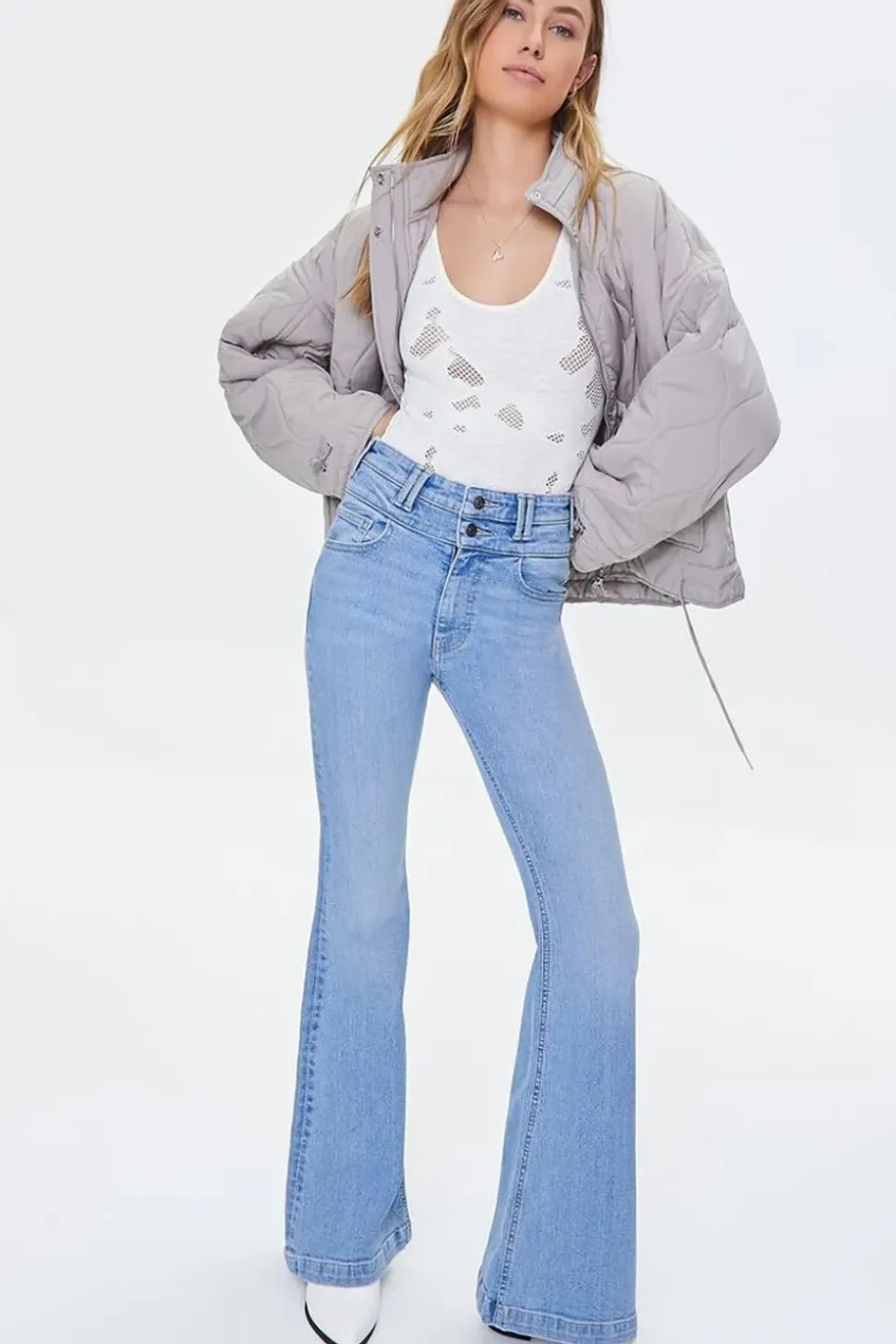 Recycled Cotton High-Rise Flare Jeans