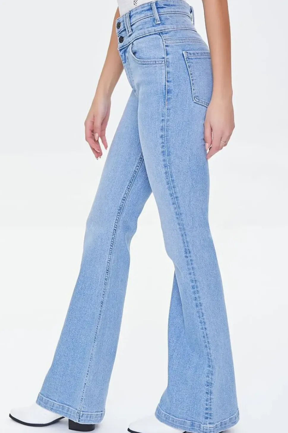 Recycled Cotton High-Rise Flare Jeans