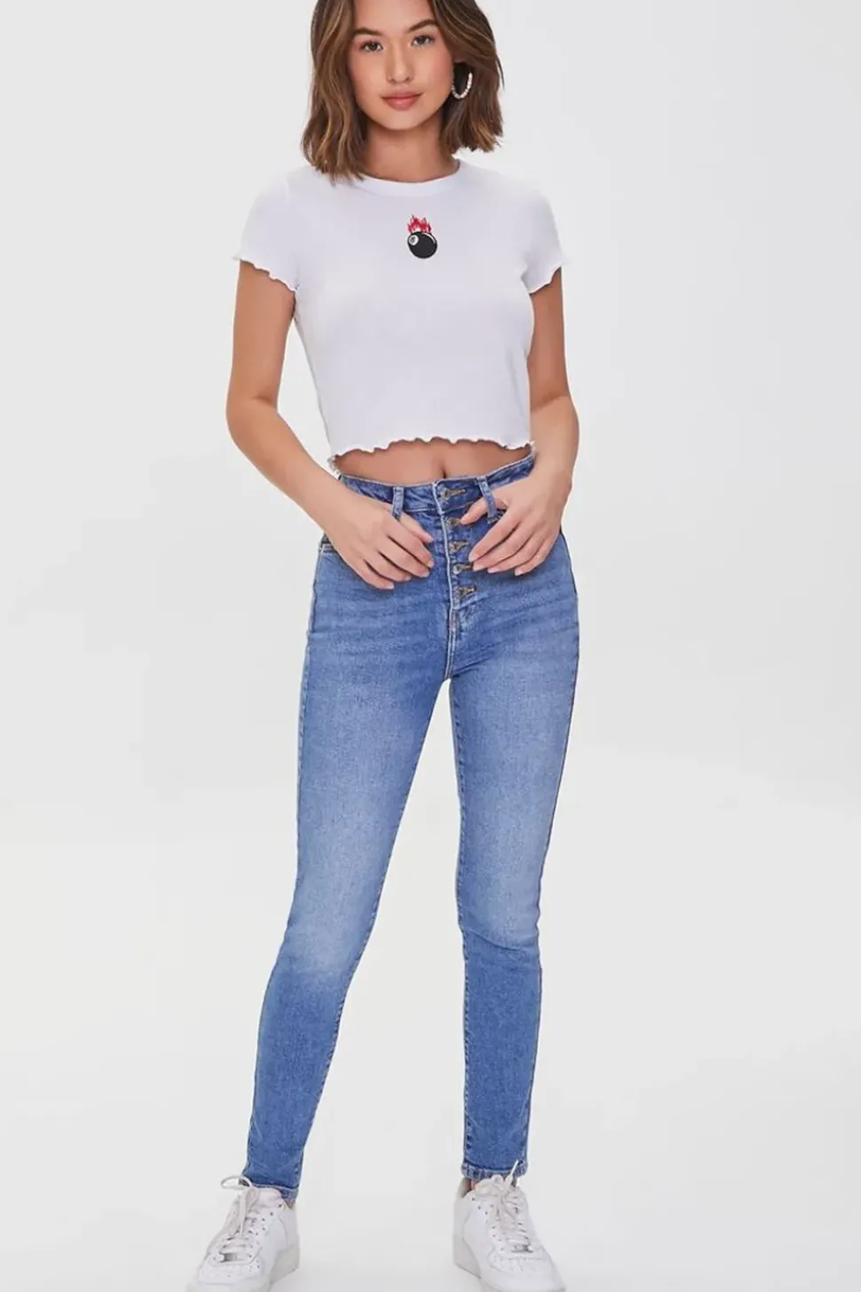 Recycled Cotton High-Rise Skinny Jeans