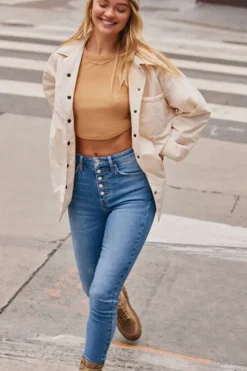 Recycled Cotton High-Rise Skinny Jeans