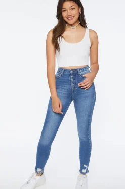 Recycled Cotton High-Rise Skinny Jeans
