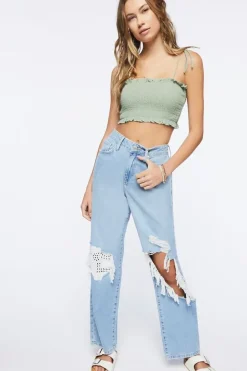 Recycled Cotton High-Rise Straight Jeans