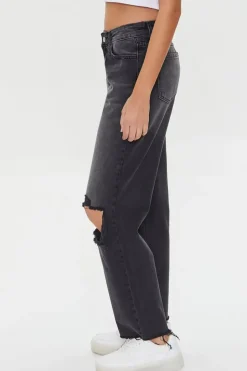 Recycled Cotton Low-Rise Straight-Leg Jeans