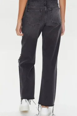 Recycled Cotton Low-Rise Straight-Leg Jeans
