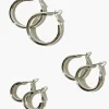 Recycled Metal Hoop Earring Set
