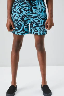 Recycled Nylon Marble Swim Trunks