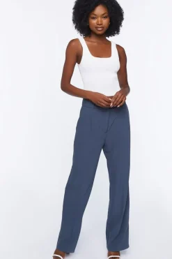 Relaxed High-Rise Crepe Pants
