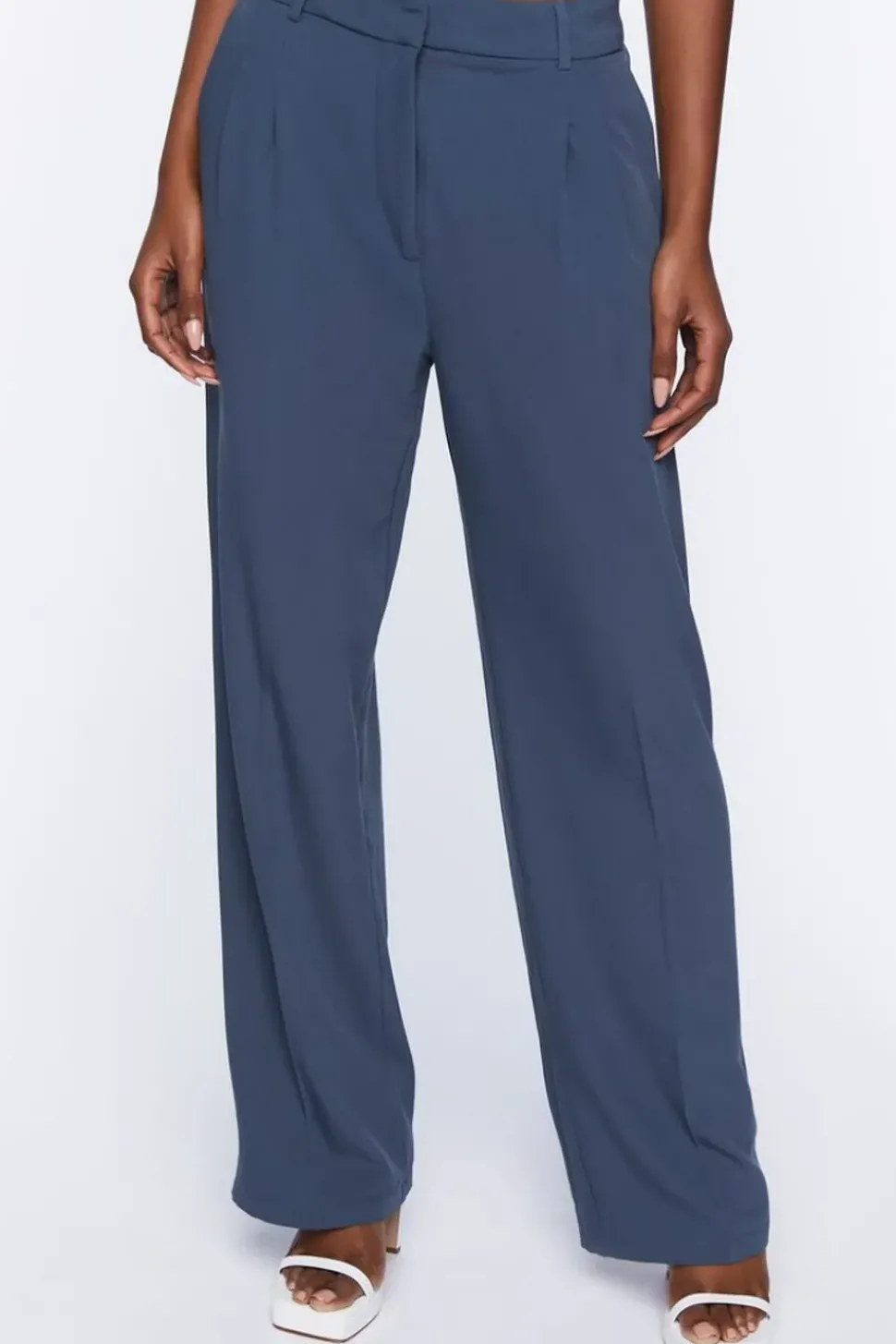 Relaxed High-Rise Crepe Pants