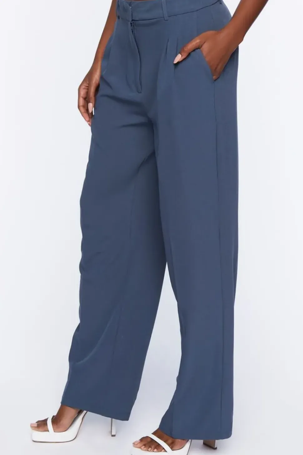 Relaxed High-Rise Crepe Pants