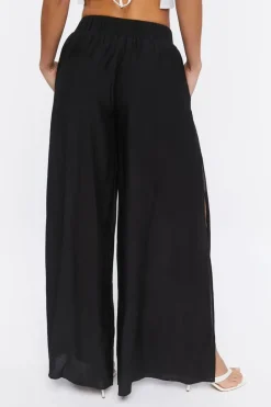 Relaxed Wide-Leg Slit Pants
