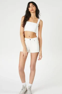 Retro High-Rise Denim Shorts