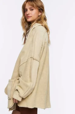 Reverse Fleece Cardigan