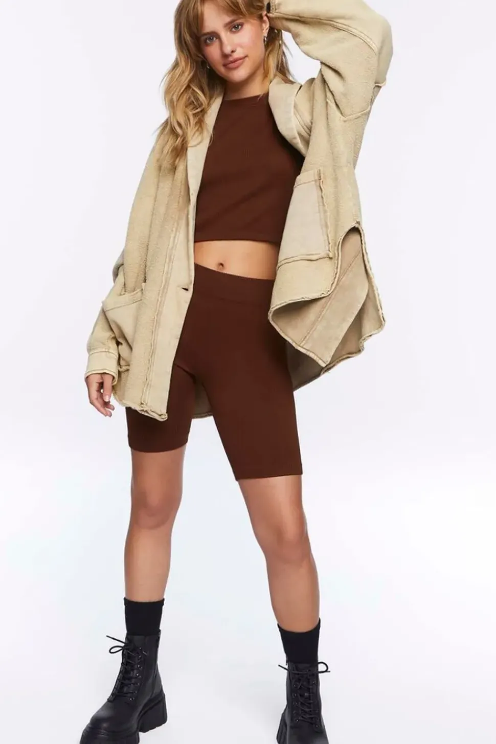 Reverse Fleece Cardigan