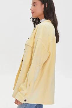 Reverse Fleece Drop-Sleeve Shacket
