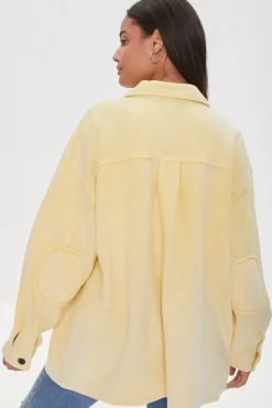Reverse Fleece Drop-Sleeve Shacket