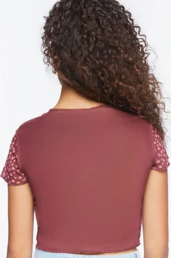 Reworked Ditsy Floral Mesh Tee