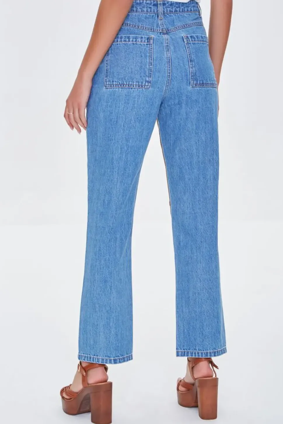 Reworked Faux Leather Jeans
