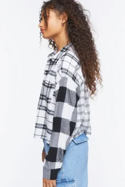 Reworked Mixed Plaid Flannel Shirt