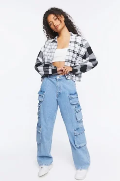 Reworked Mixed Plaid Flannel Shirt