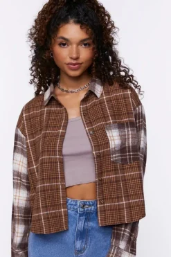 Reworked Plaid Boxy Flannel Shirt