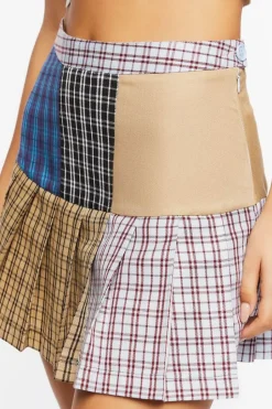 Reworked Plaid Mini Skirt