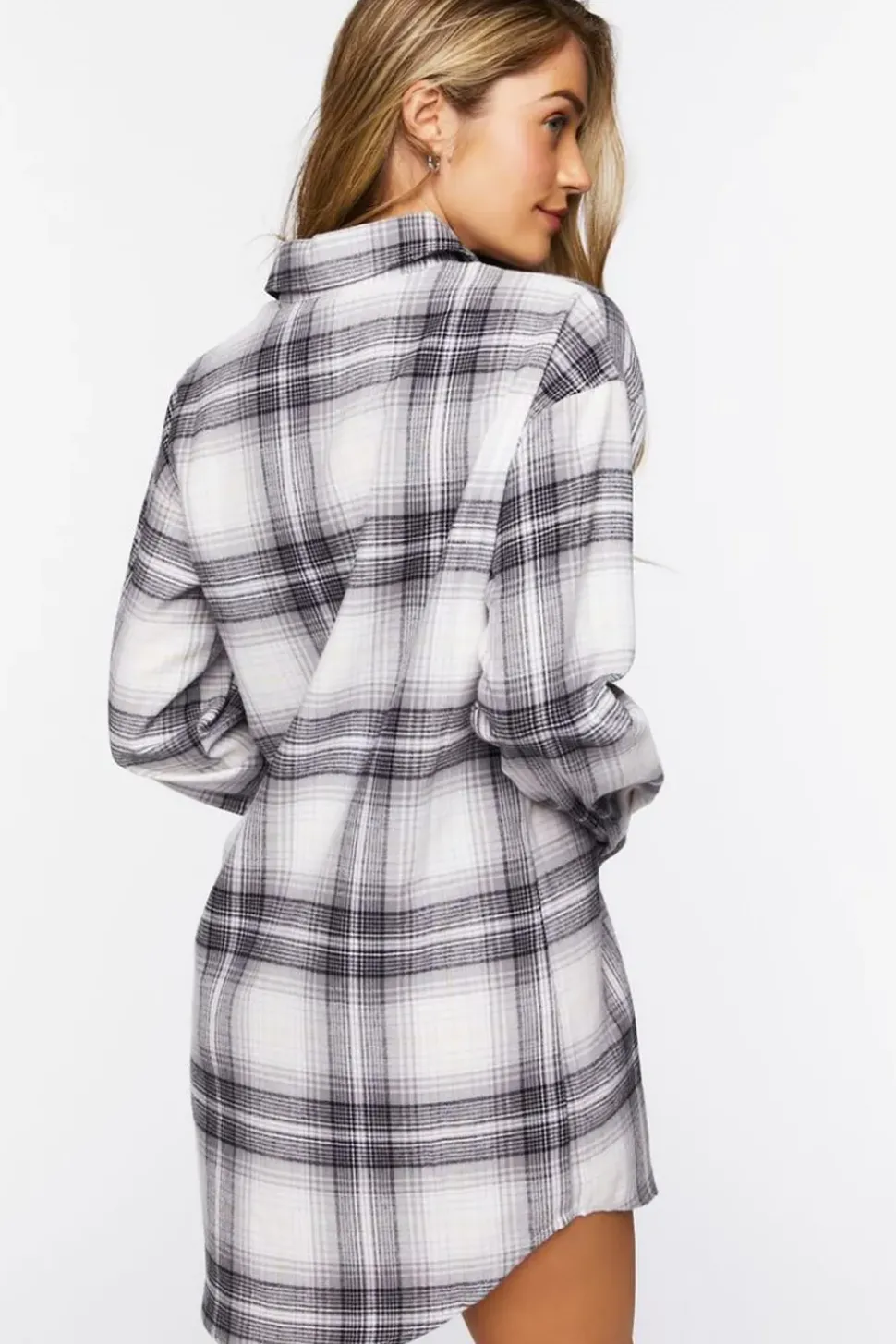 Reworked Plaid Shirt Dress