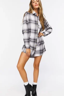 Reworked Plaid Shirt Dress