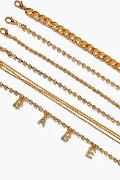 Rhinestone Babe Bracelet Set