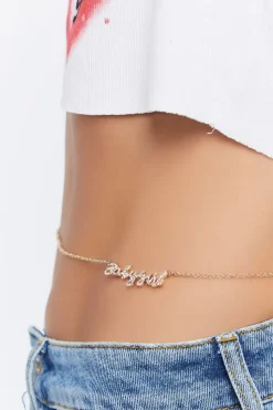 Rhinestone Babygirl Belly Chain