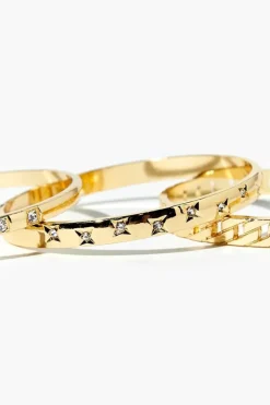 Rhinestone Bangle Bracelet Set