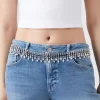 Rhinestone Box Chain Belt