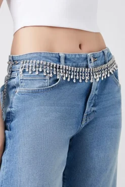 Rhinestone Box Chain Belt