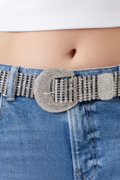 Rhinestone Box Chain Belt