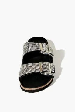 Rhinestone Buckled Slides