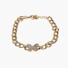 Rhinestone Butterfly Chain Bracelet