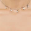 Rhinestone Butterfly Charm Necklace
