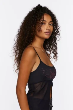 Rhinestone Butterfly Graphic Cami