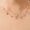 Rhinestone Butterfly Necklace Set