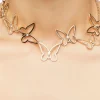 Rhinestone Butterfly Statement Necklace