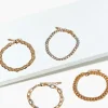 Rhinestone Chain Bracelet Set