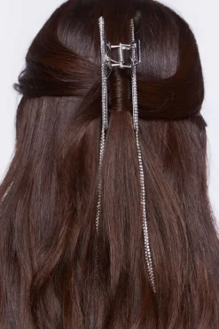 Rhinestone Chain Claw Hair Clip