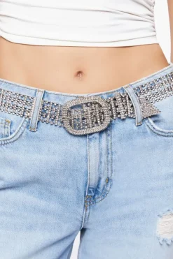 Rhinestone Chainmail Buckle Belt